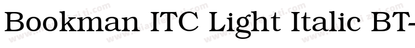Bookman ITC Light Italic BT字体转换